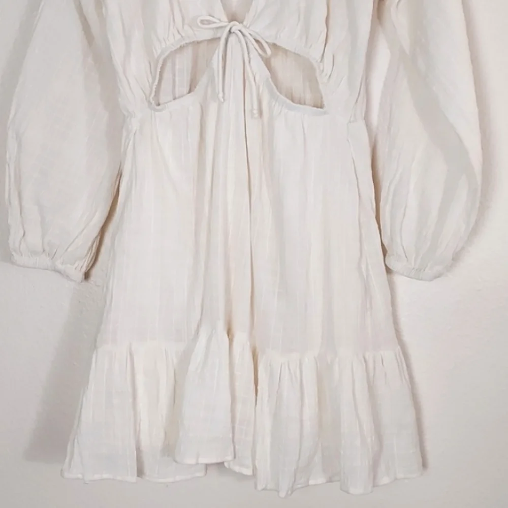 L Space Feelin' Fine Cutout Dress Cream Size XL